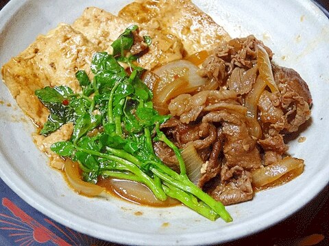 醤油糀で旨味がアップ♪　お手軽「肉豆腐」